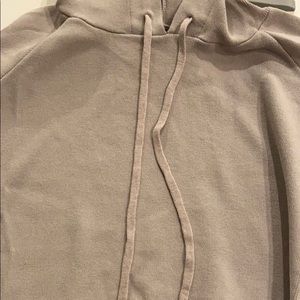 Gray/silver/cream color hoodie top